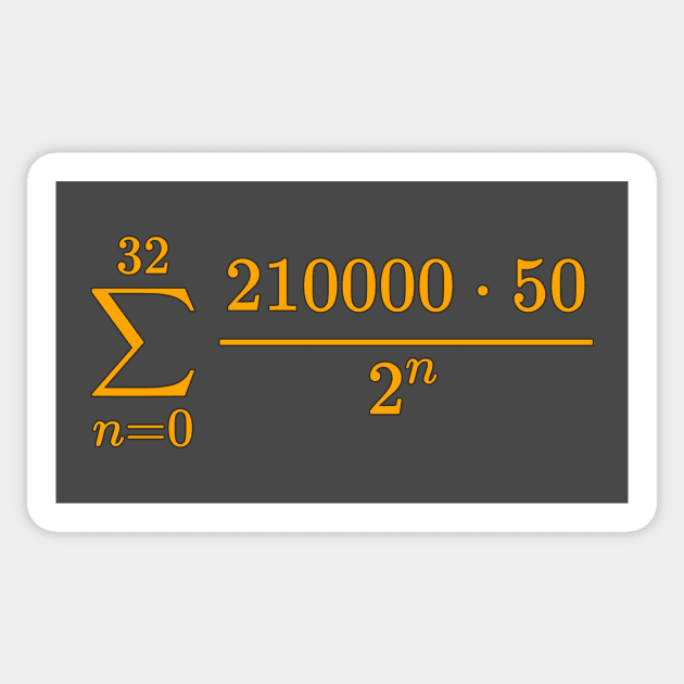 Maximum number of bitcoins ever Sticker by charona